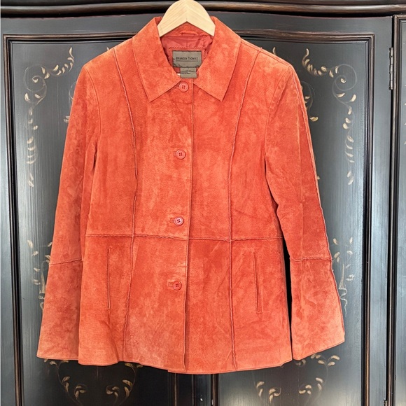 Brandon Thomas Women's Burnt Orange Suede Jacket - Picture 3 of 15